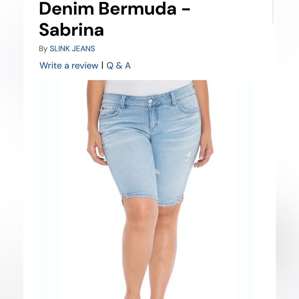 Slink Jeans plus size Women's Light Blue Denim Shorts